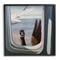 Stupell Industries Hello from a Goose Airplane Window Scene Painting Framed Wall Art